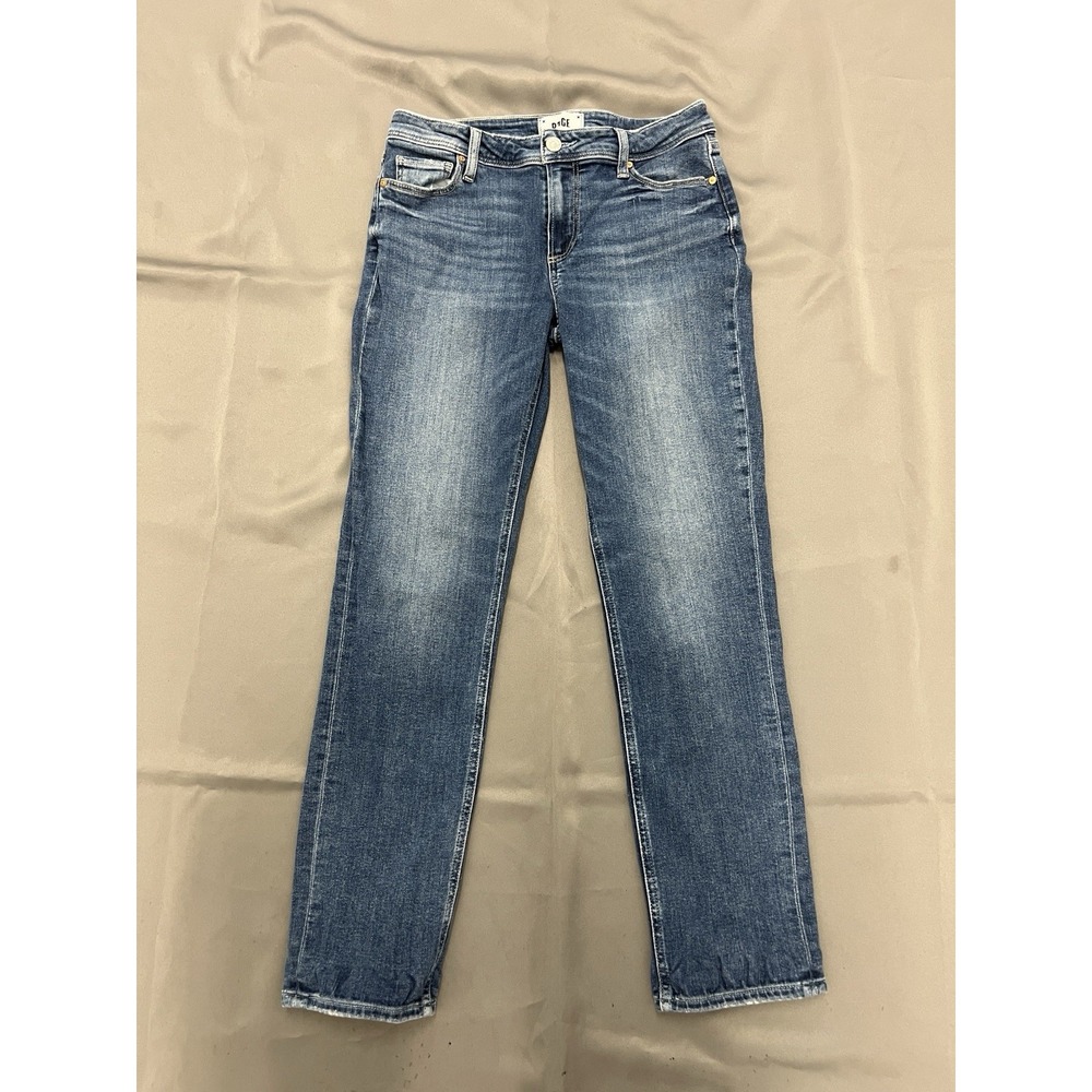 Paige Brigitte Jeans Size 25 Blue Straight Leg Stretch Medium Wash Denim